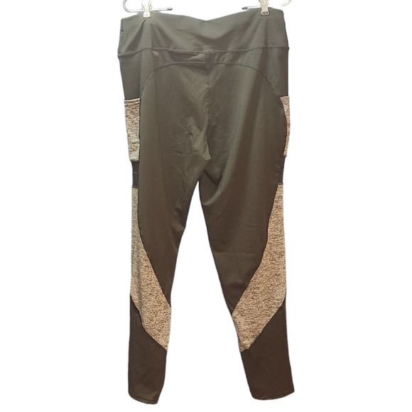 Set of 2 Leggings Women's 2XL with Pockets Black and Black/ Gray - Picture 8 of 10